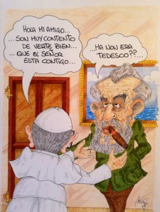 Fidel Castro Papa by Miky Ghironzi